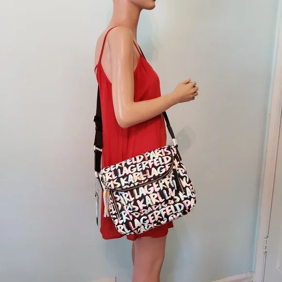 NWT KARL LAGERFELD LOGO Crossbody/ Shoulder Bag. - Picture 12 of 16